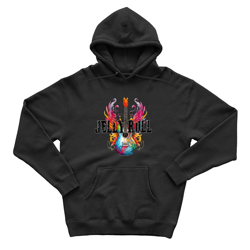 Bunte E-Gitarre mit Flügeln Herren Pullover Hoodie