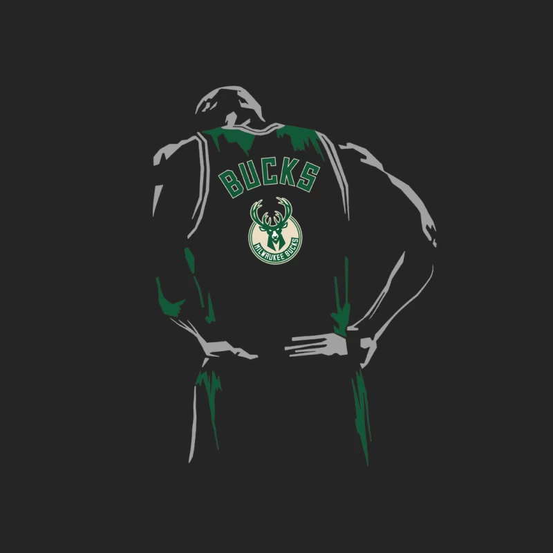 Milwaukee Bucks Basketball Silhouette Herren Pullover Sweatshirt