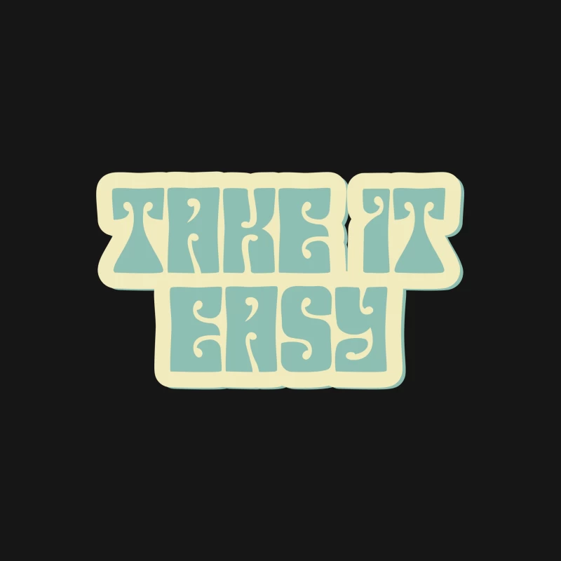 Entspannt bleiben mit Retro-Schriftzug Herren T-Shirt