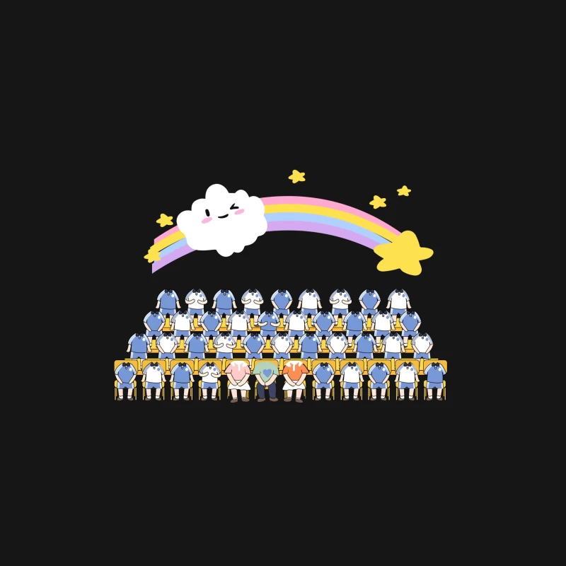 Kawaii Cartoon Bühnenauftritt Herren T-Shirt