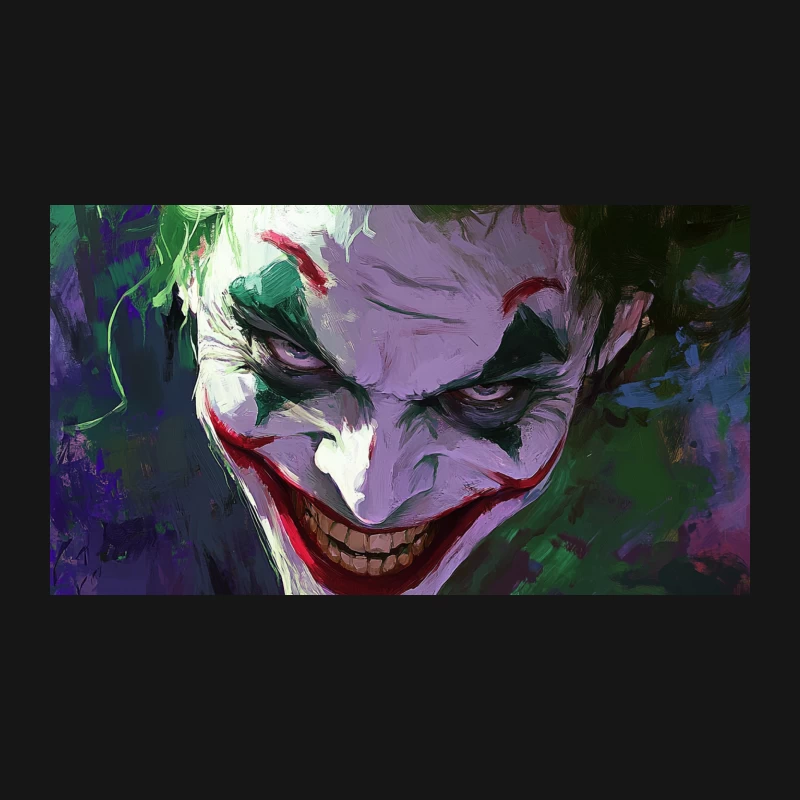 Sinister Joker: Villainous Clown from DC Comics in Dark Painting Desk Mat