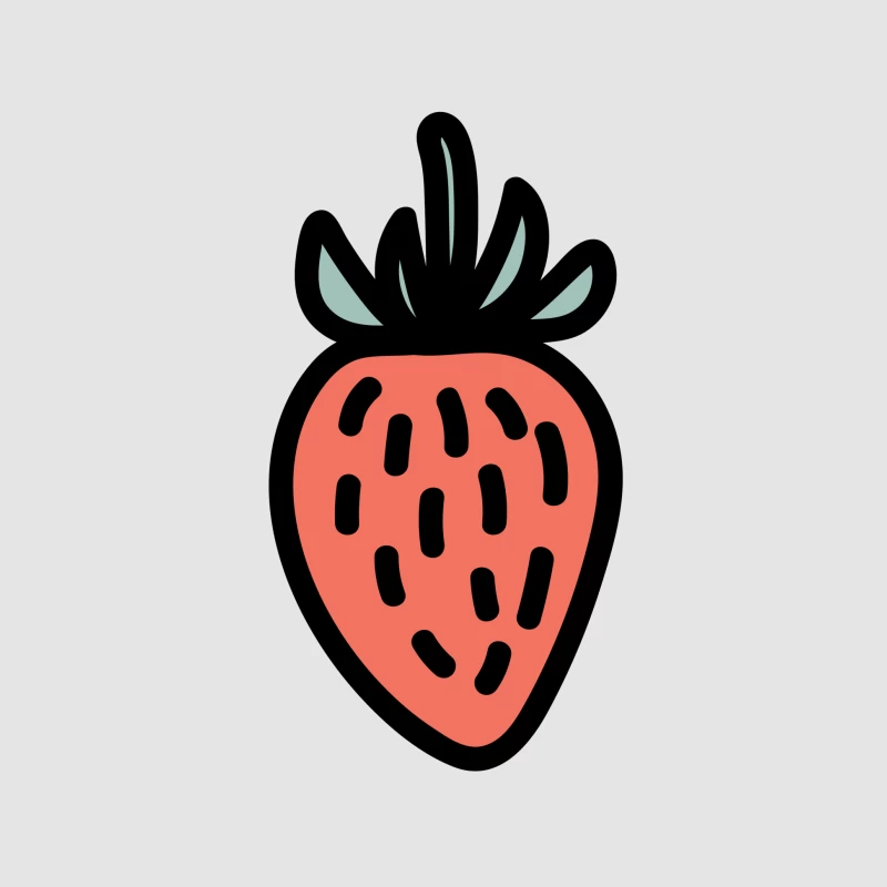 Dessins animés fraise stylisée Homme Sweat à capuche