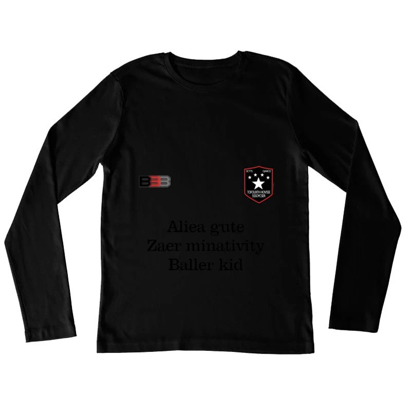 Sportliches Design mit Logo und Slogan Damen Langarm T-Shirt