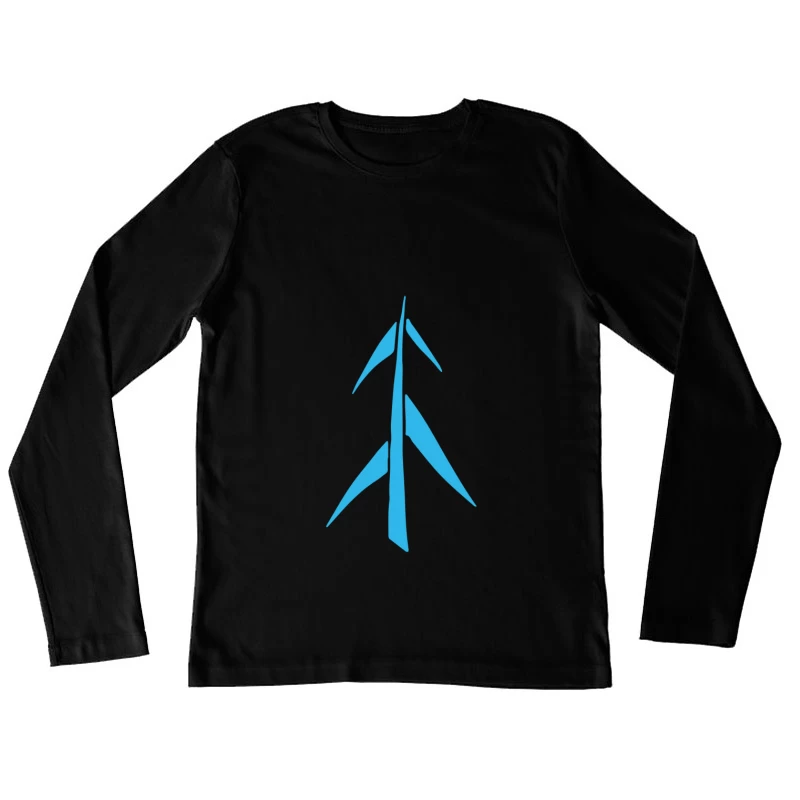 Symbole moderne bleu Femme Manches Longues T-Shirt