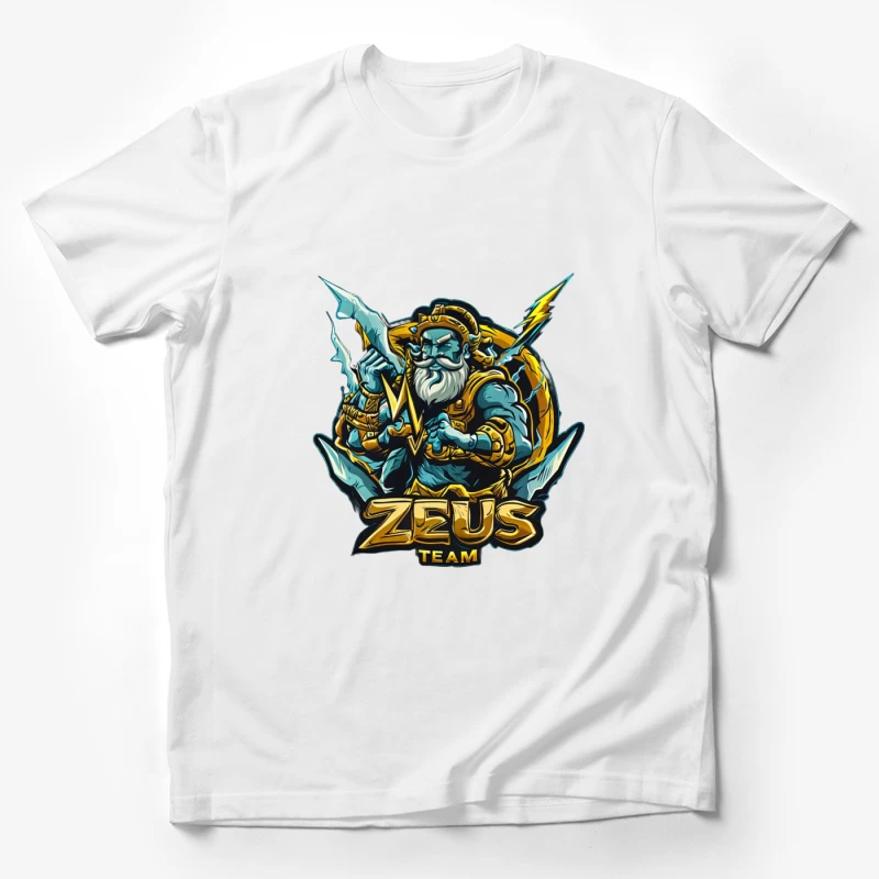 Zeus Team Logo Illustration Male T-Shirt