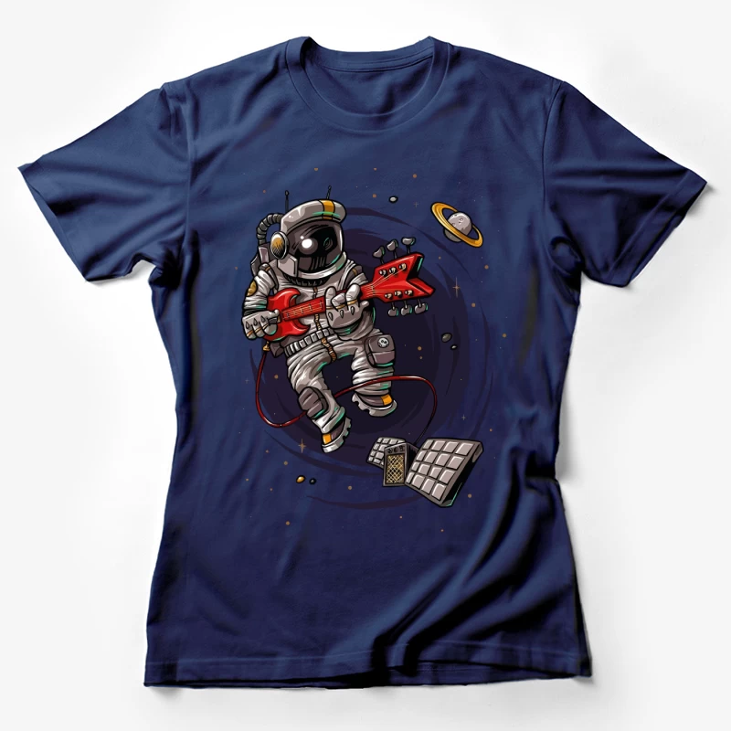 Astronaut Rocker in Space Female T-Shirt