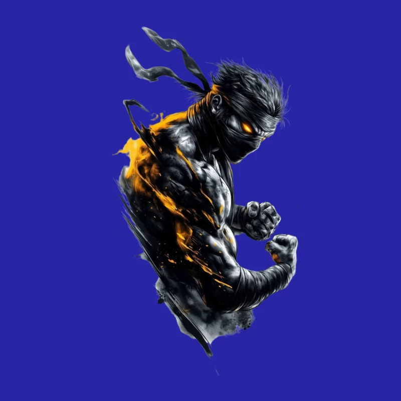 Dynamic Ninja Warrior in Action Art Male Tank Top