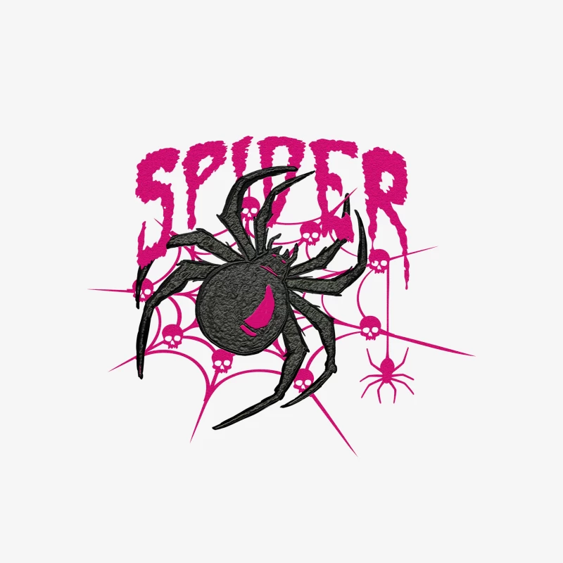 Spinnenmotiv mit Totenkopf Herren Pullover Sweatshirt
