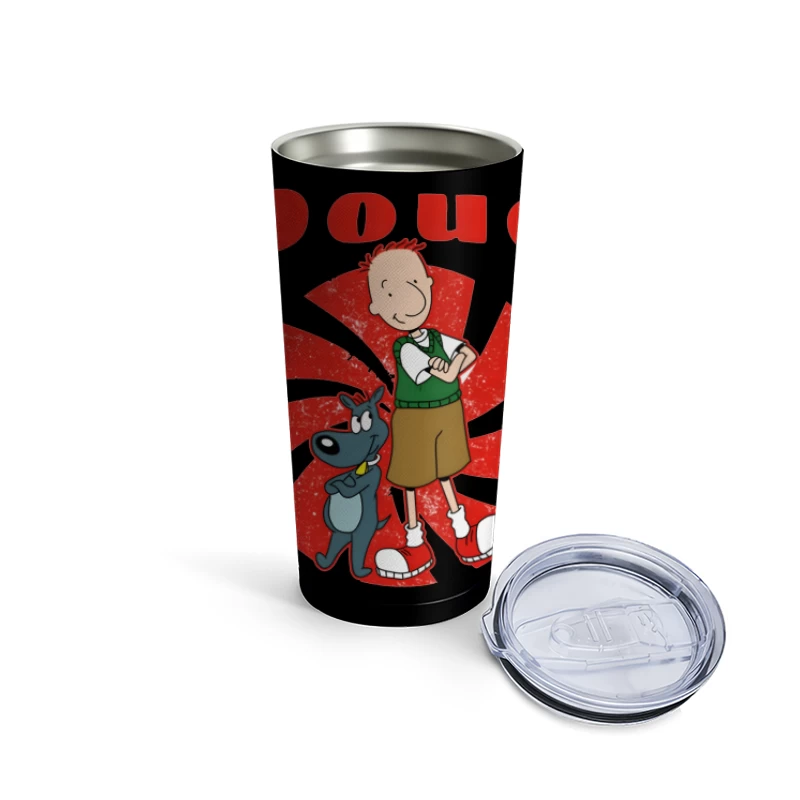 Doug and Porkchop: Classic Nickelodeon Cartoon Characters Travel Mug