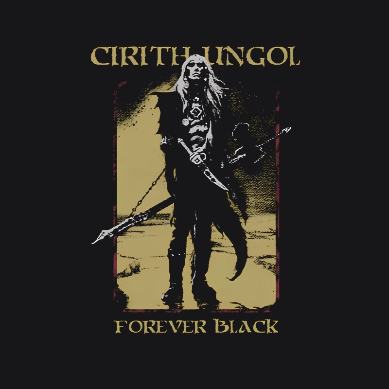 Cirith Ungol Forever Black Male Pullover Hoodie