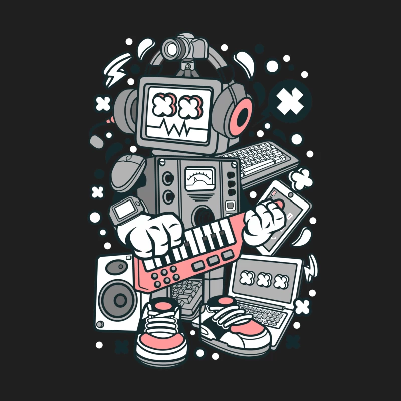 Robot musical avec gadgets de technologie Homme Débardeur