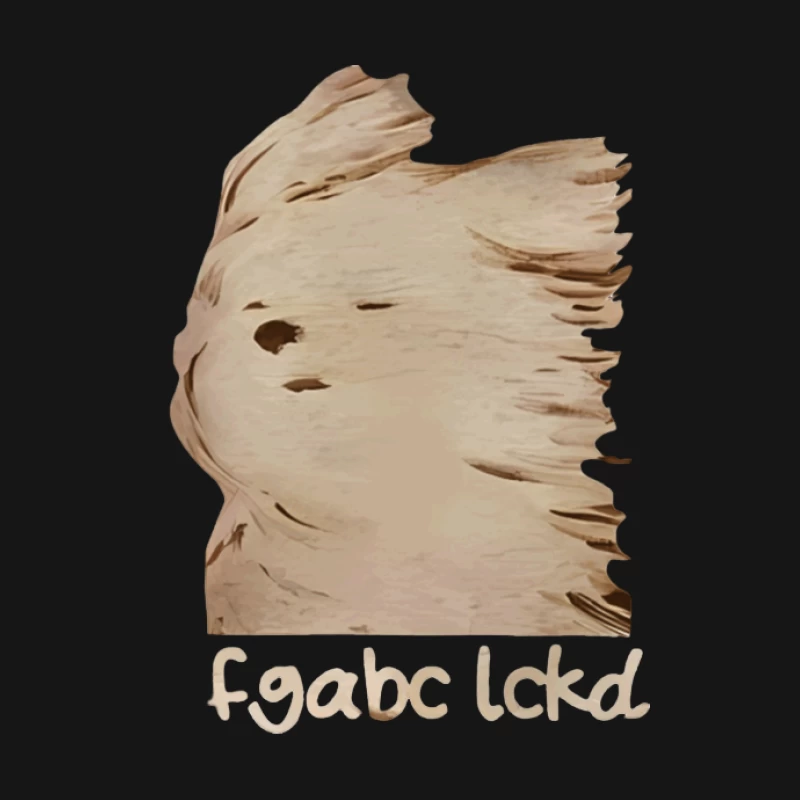 Holztafel mit seltsamem Gesicht und Text Damen Langarm T-Shirt