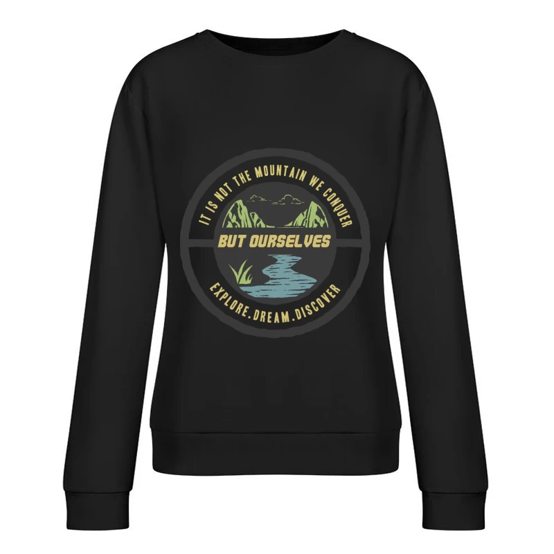 Motivation et Découverte en Plein Air Femme Sweat-shirt à enfiler