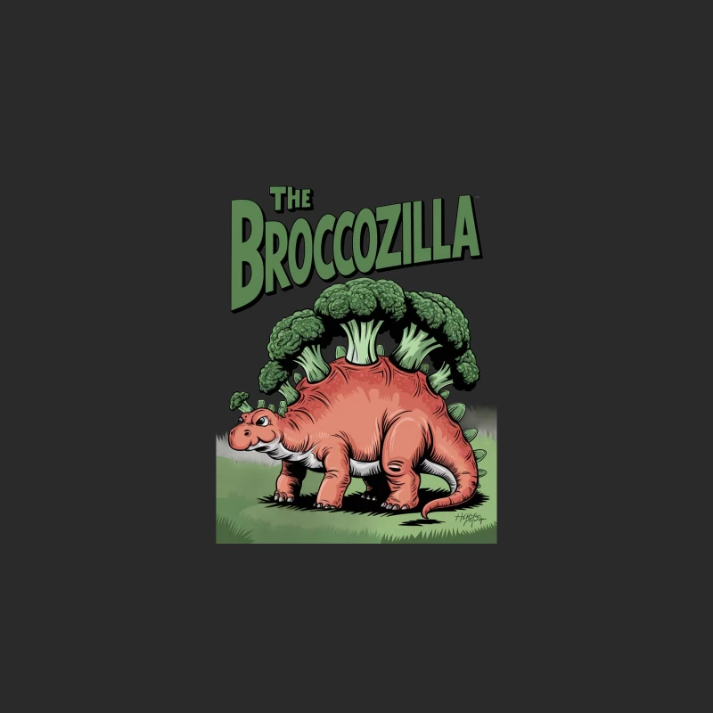 The Broccozilla: Veggie Meets Dinosaur in Humorous Cartoon Parody Baseball Cap