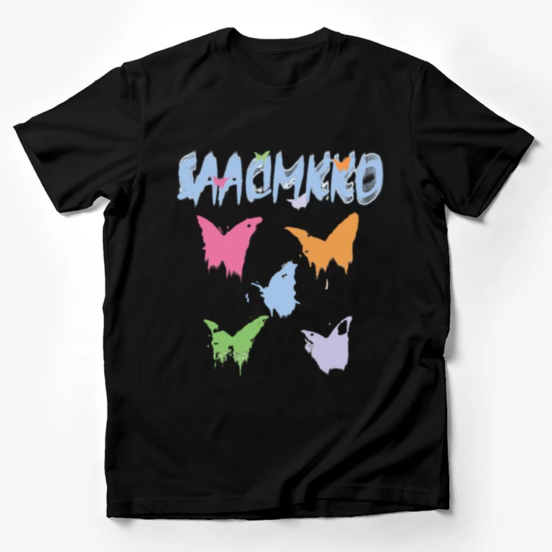 Bunte Schmetterlingsgrafik Herren T-Shirt