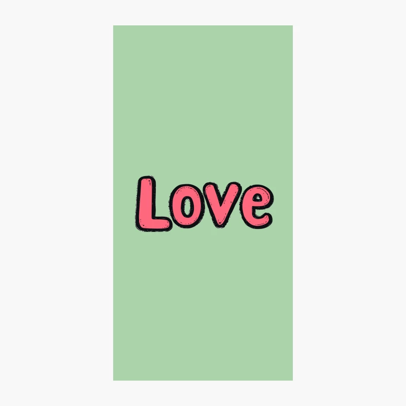 Pink Love Typography for Valentine's Romance iPhone Case