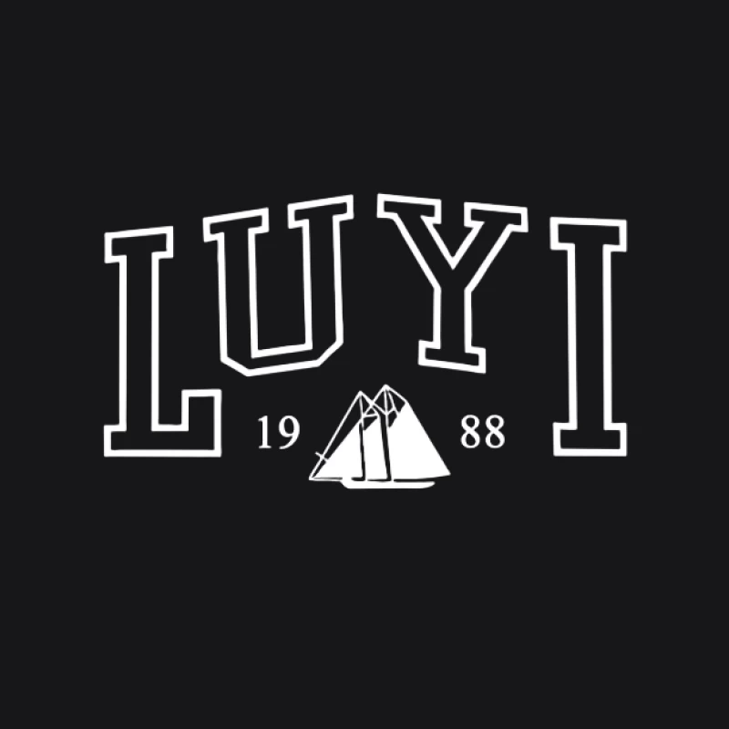 Logo LUYI avec bateau à voile et année 1988 Homme Sweat à capuche
