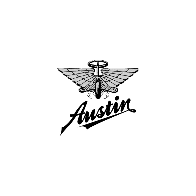 Vintage Austin Motorcycle Company Winged Logo Design Desk Mat