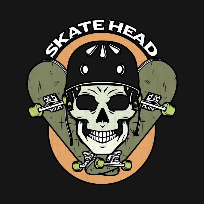 Skater Totenkopf mit Helmlinie Herren Pullover Hoodie