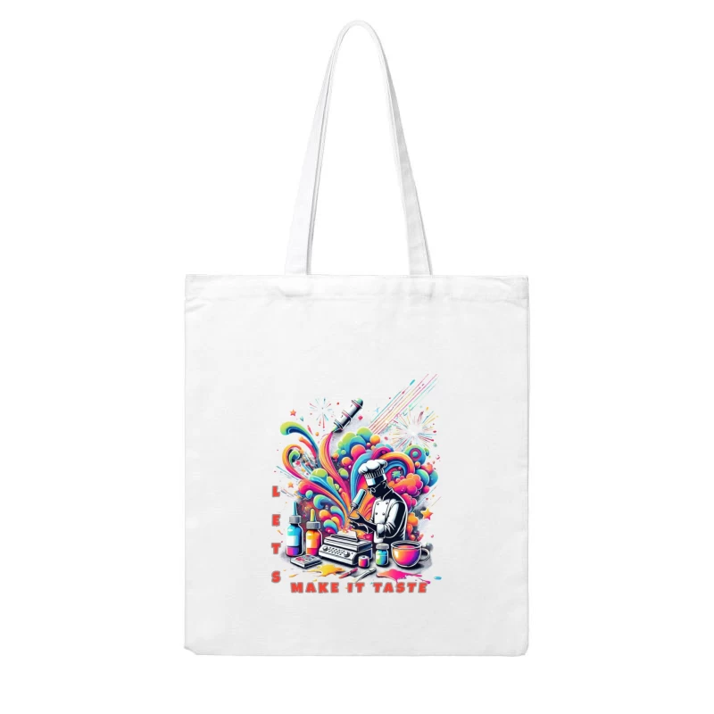 Psychedelic Chef's Culinary Creation Explosion Cotton Tote Bag