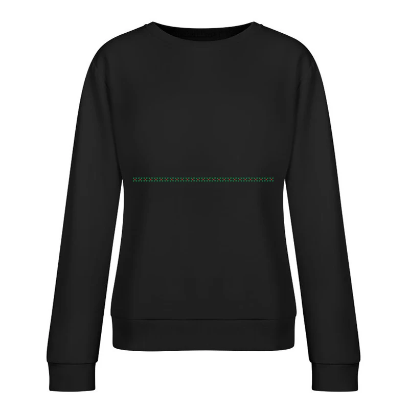 Motif géométrique vert et rouge Femme Sweat-shirt à enfiler