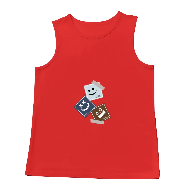 Lustige Smiley-Aufkleber Herren Tanktops