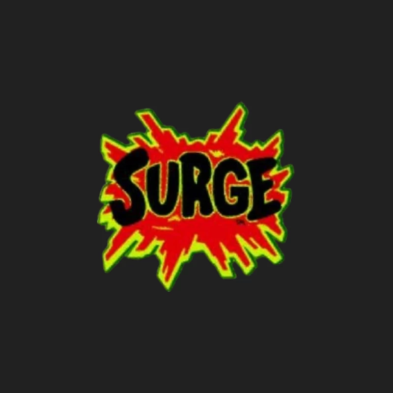 Vintage Surge Logo Design with Red Explosion Effect Bucket Hat