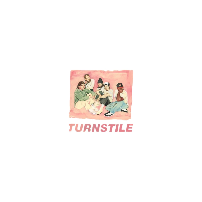 Watercolor Portrait of Hip Hop Group "Turnstile" Coffee Mug