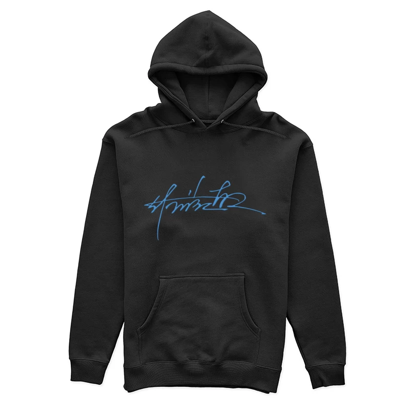 Unterschrift in elegantem Blau Damen Pullover Hoodie