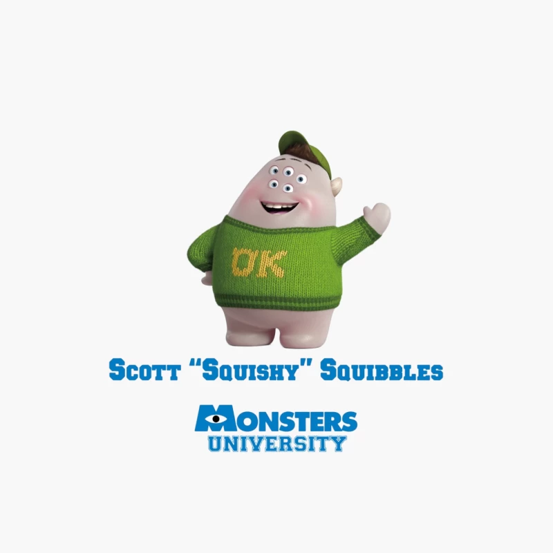 Scott "Squishy" Squibbles: Monsters University Character Toy Cotton Tote Bag