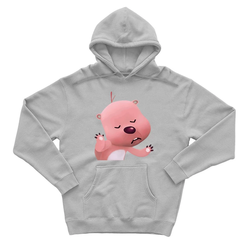 Schlafender rosa Bär Herren Pullover Hoodie