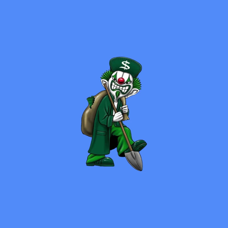 Grinning Clown with Money Bag Travel Mug