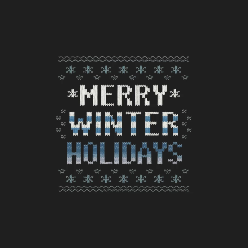 Festive Knitted Winter Holiday Greeting Male Tank Top