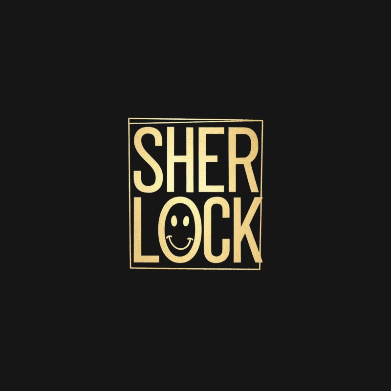 Sherlock Smiley Logo: Minimalist Yellow Text Design Female Long Sleeve T-Shirt