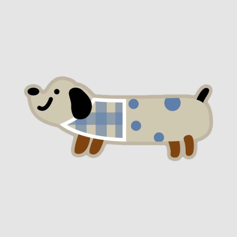 Illustration d'un chien joyeux à pois Femme Sweat à capuche