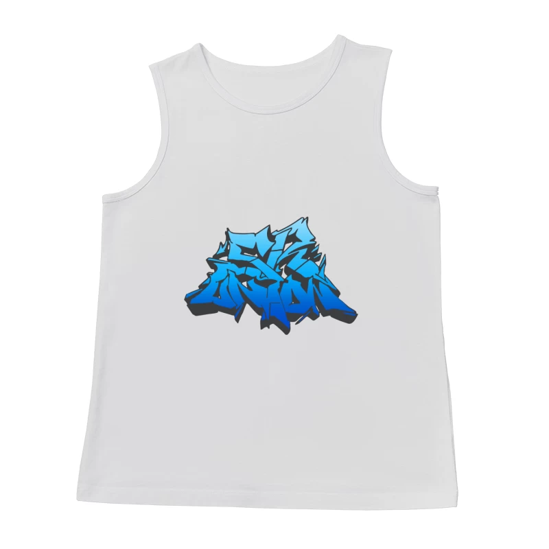 Blaues Graffiti-Design Herren Tanktops