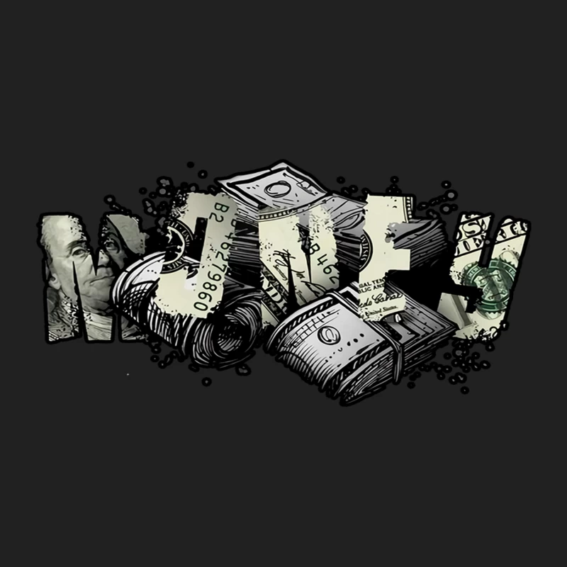 Money Illustration Bucket Hat