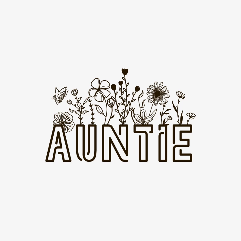 Auntie Blumen Design Herren Pullover Sweatshirt