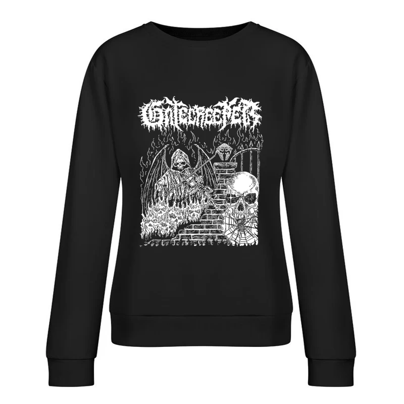 Gatecreeper Grin Of The Reaper Female Pullover Sweatshirt