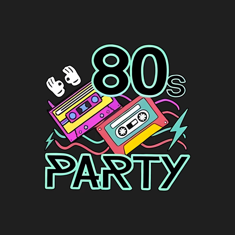 80er Jahre Party mit Kassetten Herren Tanktops