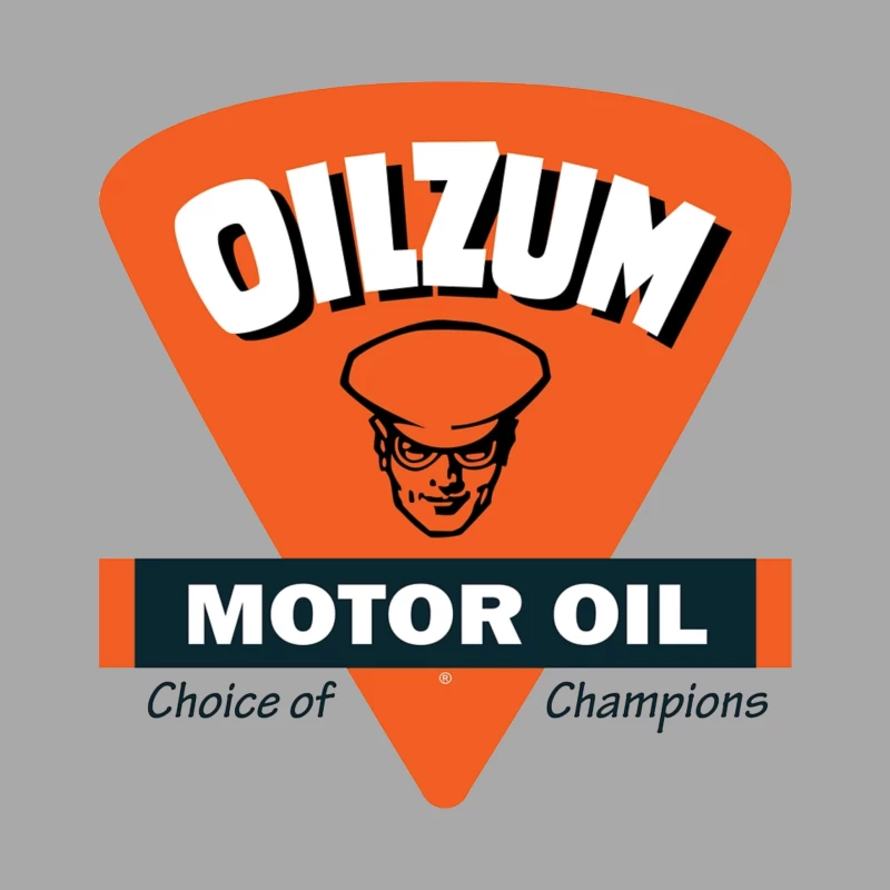 Vintage Oilzum Motor Oil Logo with Retro Design Male Pullover Hoodie