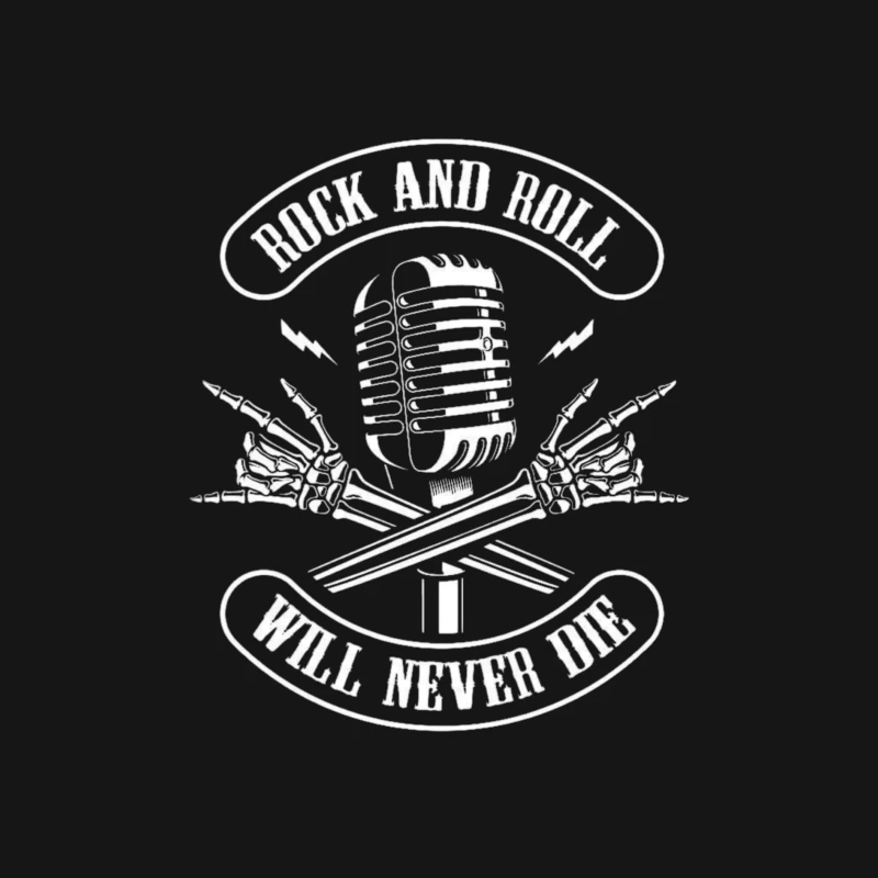 Rock and Roll Logo Design Male Long Sleeve T-Shirt