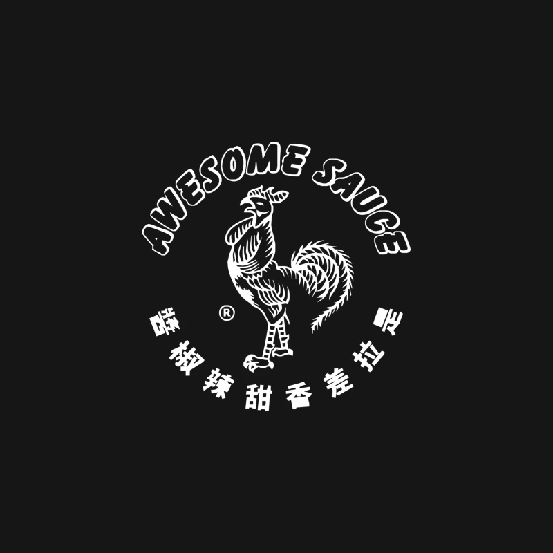 Awesome Sauce Asian Humor Rooster Funny Cool Desk Mat