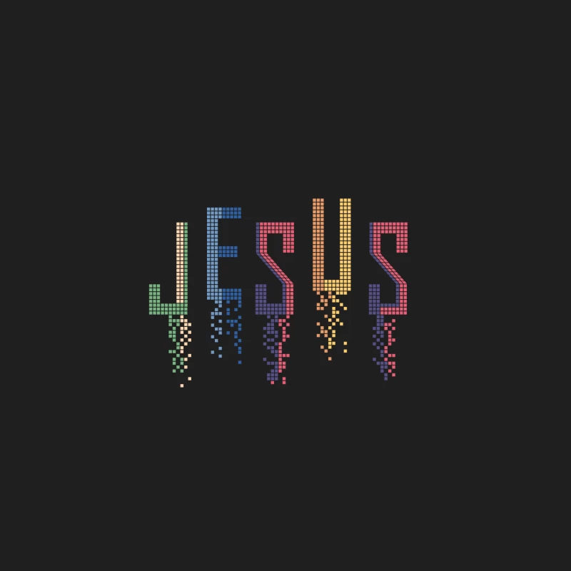 Jesus in Pixelkunst Herren Tanktops