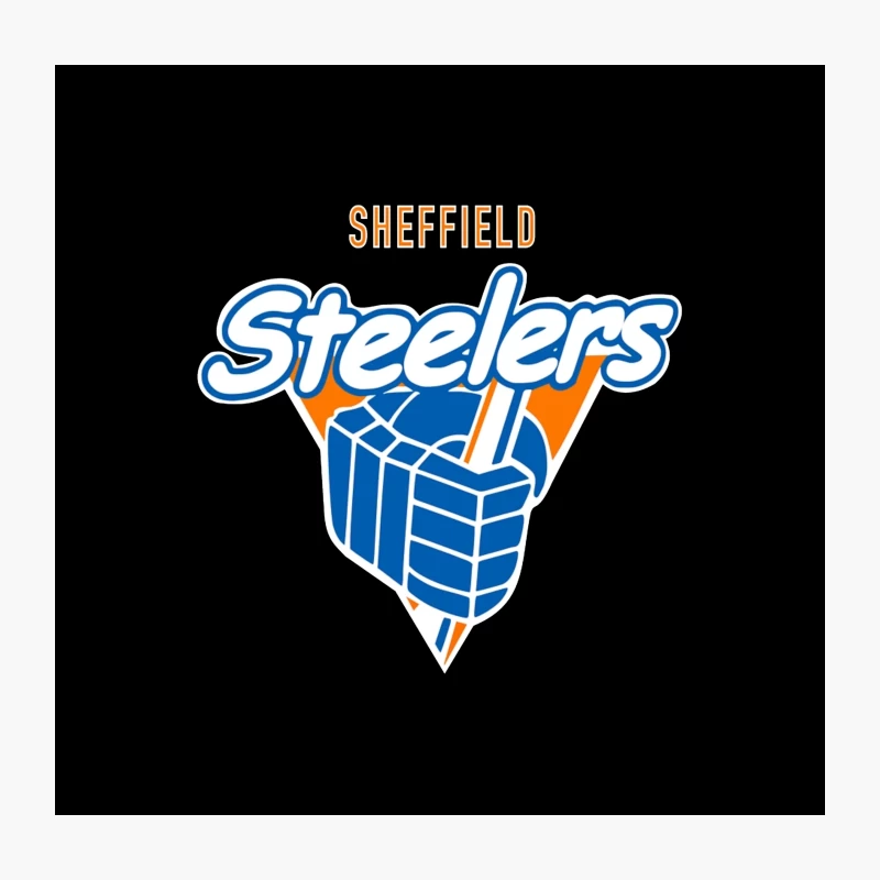 Sheffield Steelers Ice Hockey Team Logo Throw Pillow