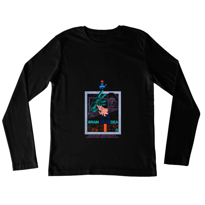 Mensch-Maschine-Kommunikation in der Kunst Damen Langarm T-Shirt