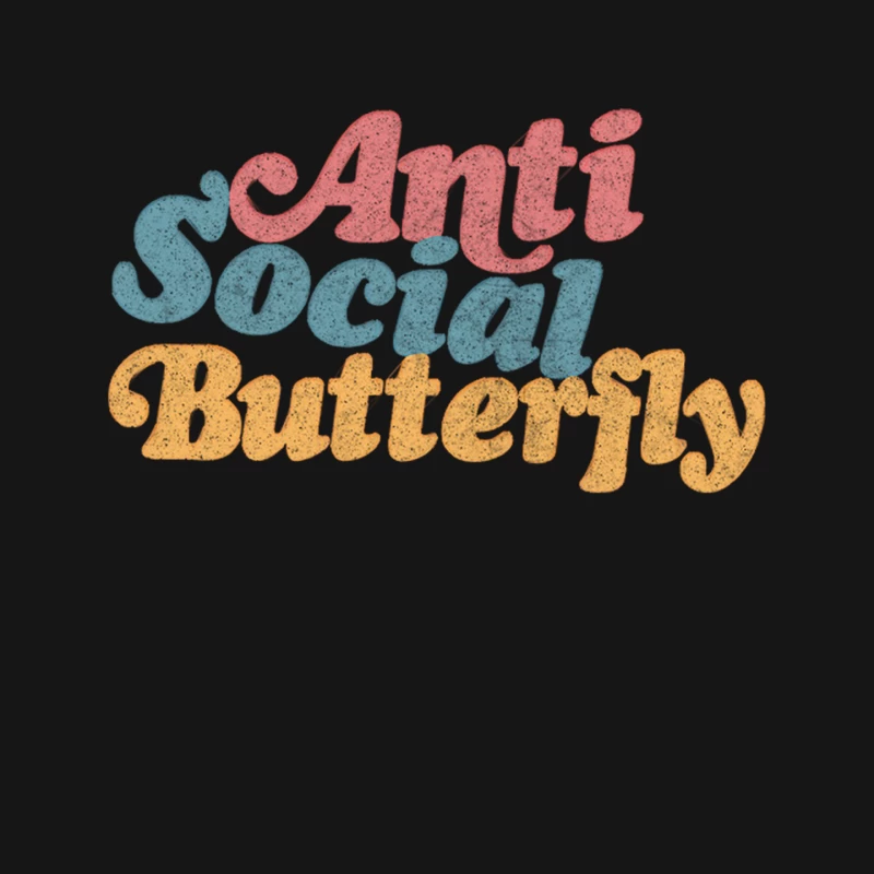 Anti-Social Butterfly - Humorous Introvert Quote Mouse Pad