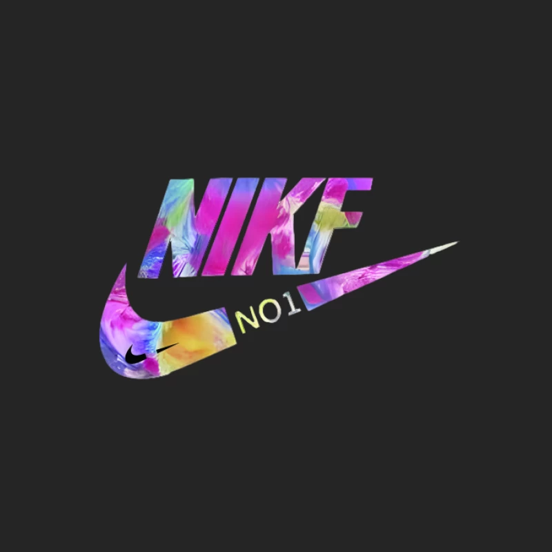 Buntes Nike-Logo mit Blumenmuster Herren Pullover Sweatshirt
