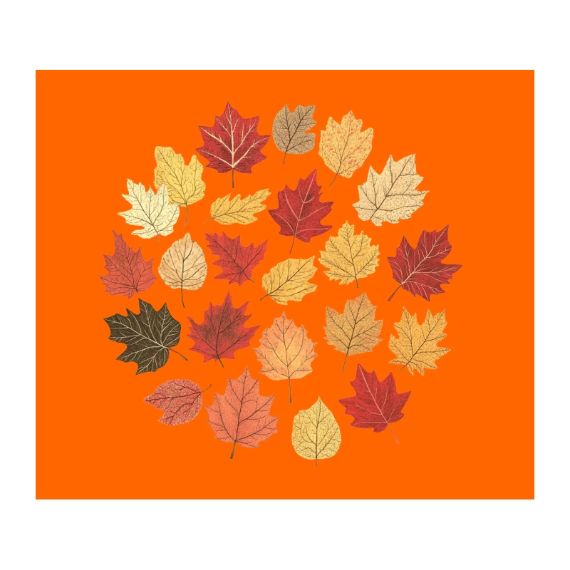 Colorful Autumn Maple Leaves Arrangement Tapestry