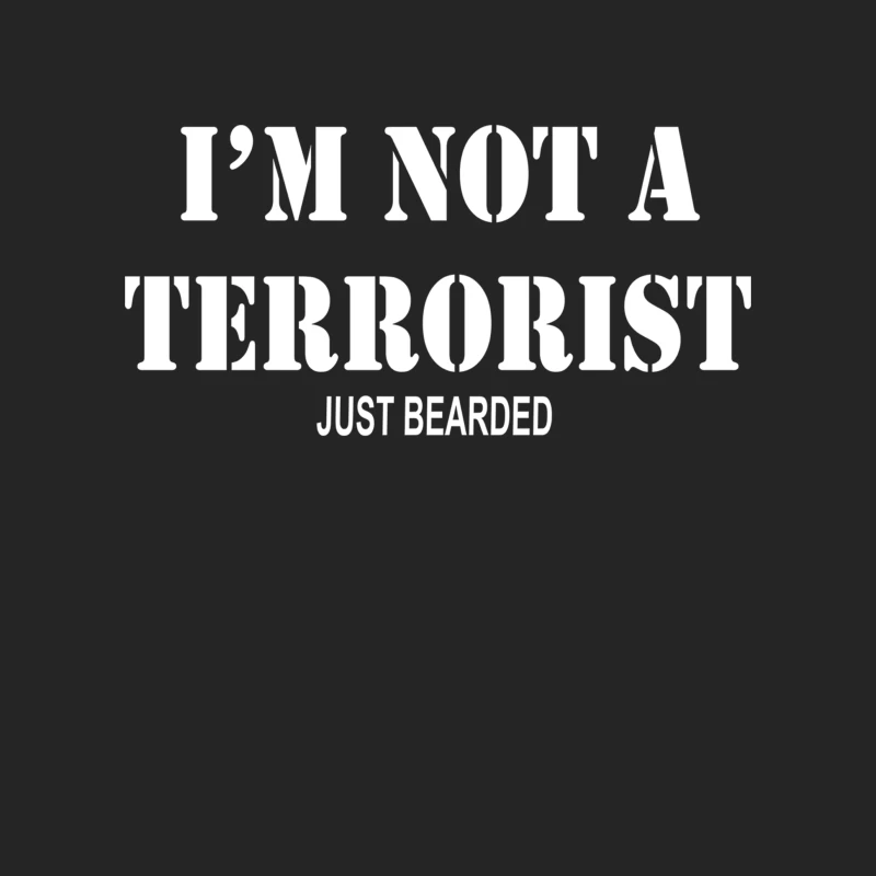 Im Not A Terrorist Just Bearded Female Pullover Sweatshirt